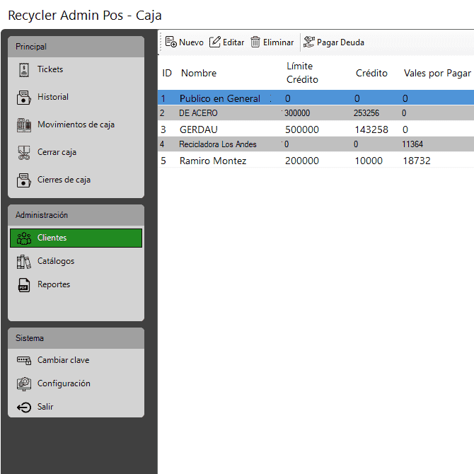 Recycler Admin Pos Sistema Punto Compra Venta Recicladora Chatarrera