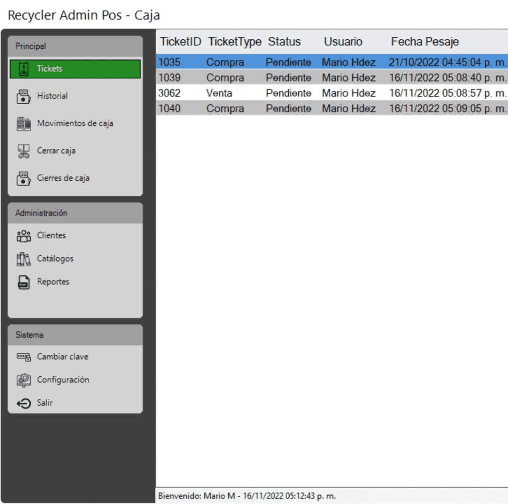 Recycler Admin Pos Sistema Punto Compra Venta Recicladora Chatarrera